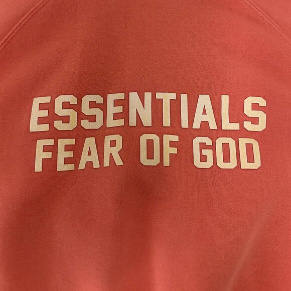 Fear of God Essentials Girls Hoodie – Coral / Salmon Pink - Picture 7 of 12